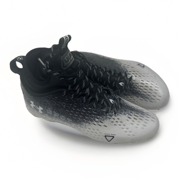 Under Armour Football Cleats Mens Size 13 Spotlight Lux 2.0 Black White - Picture 2 of 16